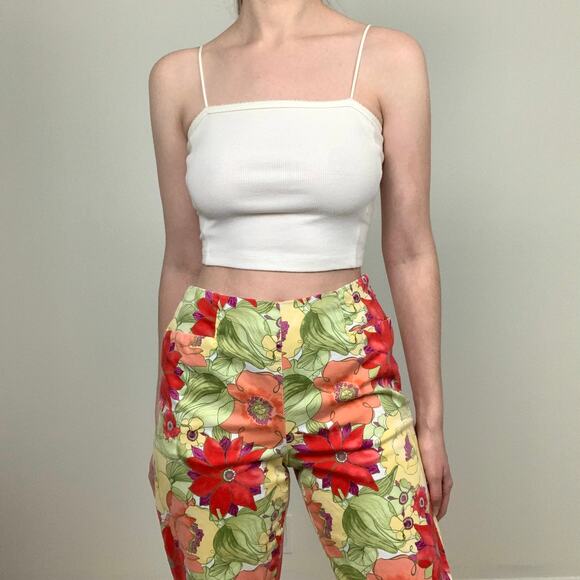 Talbots Floral High Waisted Crop Pants - Picture 1 of 10